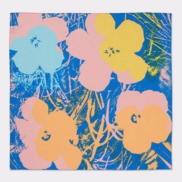 Andy Warhol flowers bandana Uniqlo Sprz - Picture 1 of 8